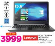 Lenovo 15.6" Intel Celeron Notebook Ideapad 110