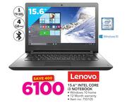 Lenovo 15.6" Intel Core i3 Notebook