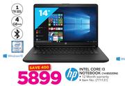 HP 14" Intel Core I3 Notebook 14-BS020NI