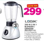 Logik 350W 2 In 1 Blender/ Grinder RSH-245611-01