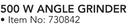 Stramm 500W Angle Grinder-Each