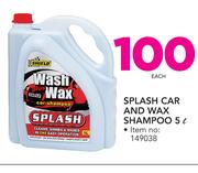 Splash Car And Wax Shampoo-5L