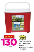Camp Master Cooler Box 10L Red Or Blue-Each