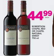 Robertson Chapel Red Or Chapel Natural Sweet 750ml-Each