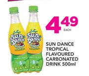 Sun Dance Tropical Flavoured Carbonated Drink 500ml-Each