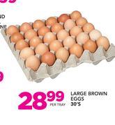 Large Brown Eggs 30`S-Per Tray