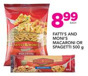 Fatti`S And Moni`S Macroni Or Spagetti-500g