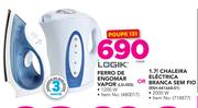 Logik Ferro De Engomar Vapor (LSI-005) Or 1.7Ltr Chaleira Electrica Branca Sem Fio - cada