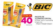 Bic Pacote De 2 Canetas Crystal-Por Pacote