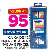 Staedtler Caixa de 12 Tintas De Agua tabua e Pincel