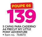 5 Capas Para Caderno A4 Precut My Little Pony Adventure