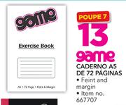 Game Caderno A5 De 72 Paginas