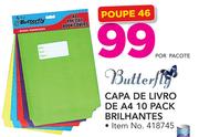 Butterfly Capa De Livro De A4 10 Pack Brilhantes-por pacote