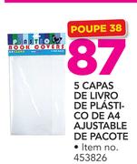 5 Capas De Livro De Plastico De A4 Adjustable De Pacote