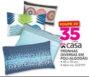 Casa Fronhas diversas em Poli-Algodão-cada