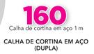 Decorland Calha de cortina em aco Dupla-1m