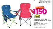 Campmaster Cadeira Azul ou Vermelha Classic 200-cada