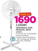 Logik Ventoinha Com Pedestal 40cm LT-40P01