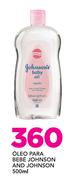 Oleo para Bebe Johnson & Johnson-500ml