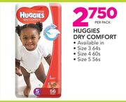 Huggies Dry Comfort (Size 3-64's/Size 4-60's/Size 5-56's Pack)-Per Pack