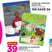 Vistaline 2A Exercise Book 20L