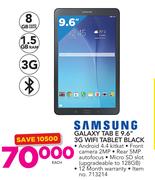 Samsung Galaxy Tab E9.6" 3G WiFi Tablet Black