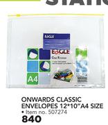 Onwards Classic Envelopes 12X10" A4 Size