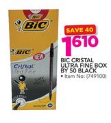 BIC Cristal Ultra Fine Box By 50 Black
