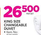 King Size Changeable Duvet-Per Set