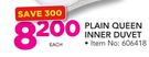 Plain Queen Inner Duvet-Each