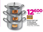 Gold Set Of Poloshe Casseroles