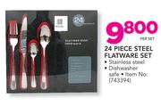 24 Piece Steel Flatware Set