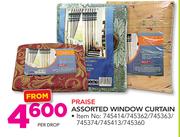 Praise Assorted Window Curtain-Per Drop