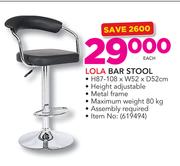Lola Bar Stool 87-108 x 52 x 52cm