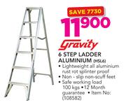 Gravity 6 Step Ladder Aluminium HSL6