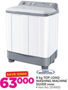 Haier 8Kg Top Load Washing Machine Silver HWM