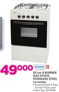 Scanfrost 50cm 4 Burner Gas Stove Stainless Steel CK-5402NG