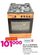 Scanfrost 60cm 4 Burner Gas Stove Inox CK-6402 NG