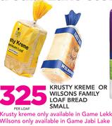 Krusty Kreme Or Wilsons Family Loaf Bread Small-Per Loaf