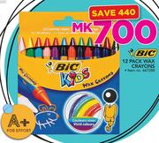 Bic 12 Pack Wax Crayons