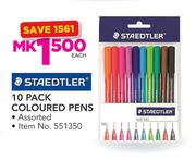 Staedtler 10 Pack Coloured Pens-Each