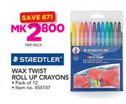 Stadetler Wax Twist Roll Up Crayons-Per Pack