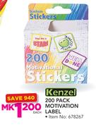 Kenzel 200 Pack Motivation Label