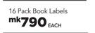 My Little Pony 16 Pack Book Labels-Each