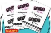 Game A4 60 Pages Punched Exam Pad-Each