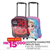 Assorted Character Trolley Bag-Each
