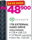 Seagate 1TB External Hard Drive STEA1000400