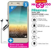 Hisense Dual Sim Smartphone (I U962)-Each + Pone Cover & Bluetooth Headphone