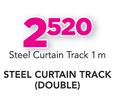 Decorland Steel Curtain Track 1m Double 