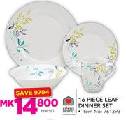 Always Home 16-Piece Leaf Dinner Set-Per Set